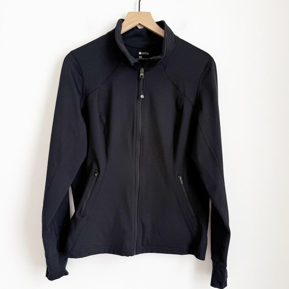 Zella  Black Full Zip Workout Jacket Size XXL